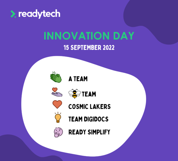ReadyTech Innnovation day teams 2022