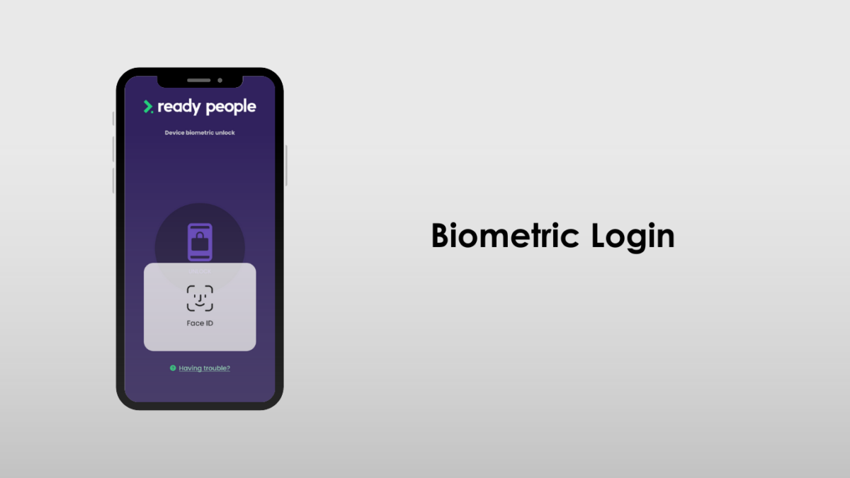 Ready People self service app - biometric login