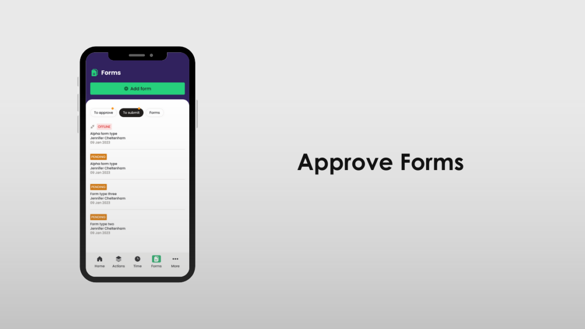 Ready People App Approve Forms