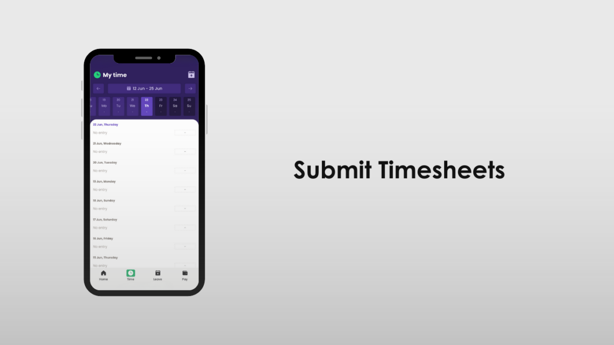 Ready People App Submit Timesheets