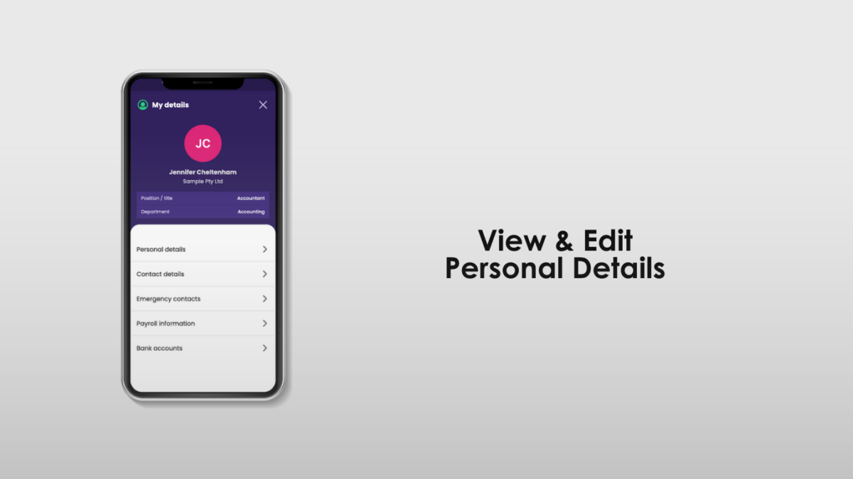 Ready People App View And Edit Personal Details